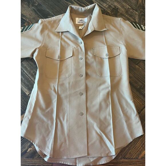 USMC Service Uniform Khaki Dress Marine Short Sleeve Shirt 15.5 Wool Valor Day - Picture 1 of 9